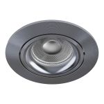 Noxion Inbouw Spot Vision MR16 Kantelbaar Glanzend Grijs | 82mm - Zaagmaat 69mm - IP20 - Incl. GU10 Fitting