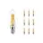 Voordeelpak 10x Noxion Lucent LED E14 Kaars Filament Helder 4.5W 470lm - 827 Zeer Warm Wit | Vervangt 40W